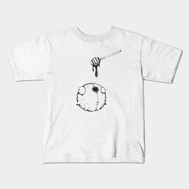 The hungry Puffer Fish Kids T-Shirt by IGNORANTEES